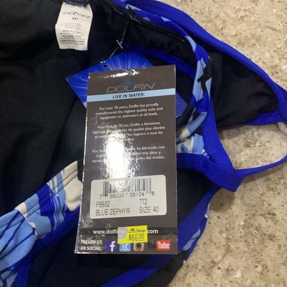 Dolfin  Blue Zephyr Geometric Swimsuit Size 40 (14) - Picture 7 of 7